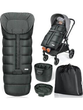 Cozy Weather-Proof Stroller Bunting Bag with Extended Footmuff for Warmth